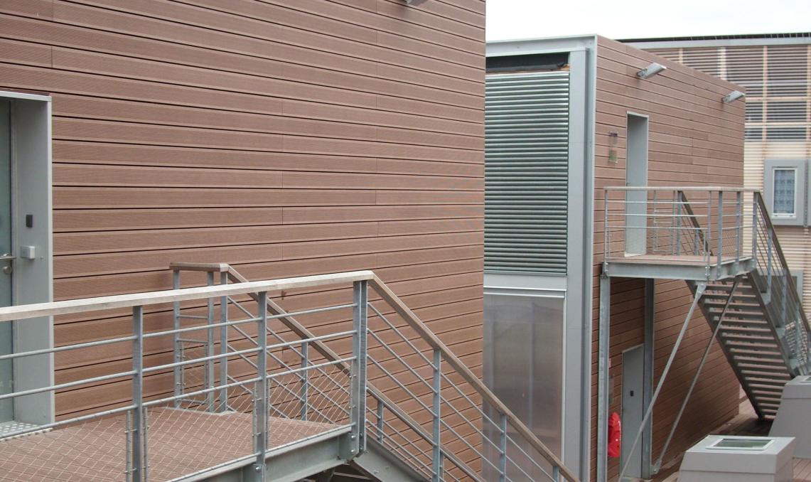 Silvadec terrace board cladding on the Troyes campus | Silvadec